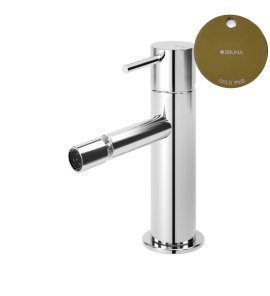 Bruma Leaf2 Bateria bidetowa jednootworowa bez korka Gold PVD 1671003PO