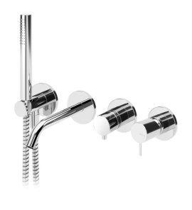 Bruma Leaf2 Bateria jednouchwytowa wannowo-natryskowa podtynkowa Chrom 1672110CR