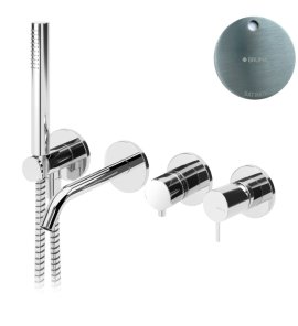 Bruma Leaf2 Bateria jednouchwytowa wannowo-natryskowa podtynkowa Satinox 1672110ST