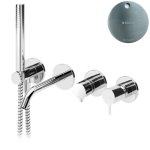 Bruma Leaf2 Bateria jednouchwytowa wannowo-natryskowa podtynkowa Satinox 1672110ST