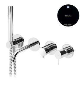 Bruma Leaf2 Bateria jednouchwytowa wannowo-natryskowa podtynkowa Night Sky 1672110NS