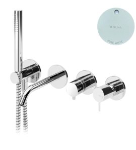 Bruma Leaf2 Bateria jednouchwytowa wannowo-natryskowa podtynkowa Pure White 1672110PW