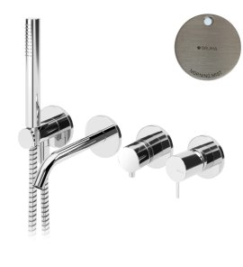 Bruma Leaf2 Bateria jednouchwytowa wannowo-natryskowa podtynkowa Morning Mist 1672110MM