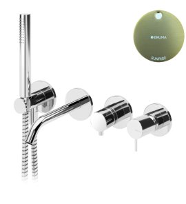 Bruma Leaf2 Bateria jednouchwytowa wannowo-natryskowa podtynkowa Sunrise 1672110SR