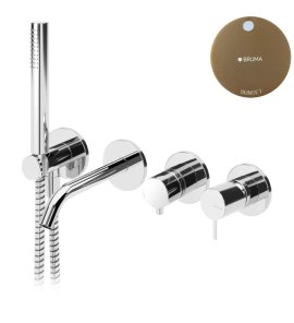 Bruma Leaf2 Bateria jednouchwytowa wannowo-natryskowa podtynkowa Sunset 1672110SS