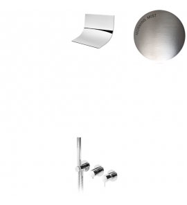 ----Bruma Leaf2 Bateria natryskowa podtynkowy z deszczownicą kaskadową i zestawem natryskowym Morning Mist 1675702MM