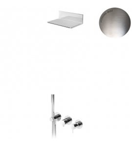 ---Bruma Leaf2 Bateria natryskowa podtynkowa z deszczownicą kaskadową Morning Mist 1675742MM