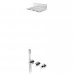 ---Bruma Leaf2 Bateria natryskowa podtynkowa z deszczownicą kaskadową Chrom 1675742CR