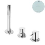 Bruma Leaf2 Bateria natryskowa stojąca z zestawem prysznicowym Pure White 1675012PW