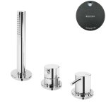 Bruma Leaf2 Bateria natryskowa stojąca z zestawem prysznicowym Gunmetal 1675012MG