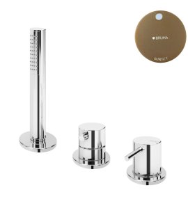 Bruma Leaf2 Bateria natryskowa stojąca z zestawem prysznicowym Sunset 1675012SS