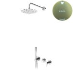 Bruma Leaf2 Bateria natryskowa podtynkowa z deszczownicą Ø 300 mm i zestawem natryskowym Sunrise 1673620SR