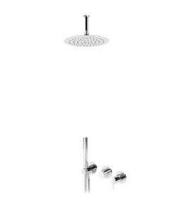 Bruma Leaf2 Bateria natryskowa podtynkowa z deszczownicą Ø 230 sufitową Chrom 1673714CR