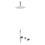 Bruma Leaf2 Bateria natryskowa podtynkowa z deszczownicą Ø 230 sufitową Chrom 1673714CR