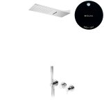 Bruma Leaf2 Bateria natryskowa podtynkowy z deszczownicą ścienną Night Sky 1673626NS