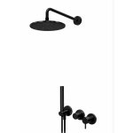 Bruma Leaf2 Bateria natryskowa podtynkowy z deszczownicą Ø25 i zestawem natryskowym Gunmetal PVD 1673616GM