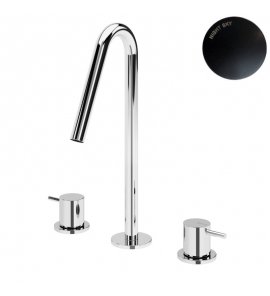 ----Bruma Leaf2 Bateria umywalkowa 3-otworowa bez korka Night sky 1672302NS