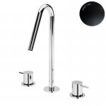 ----Bruma Leaf2 Bateria umywalkowa 3-otworowa bez korka Night sky 1672302NS