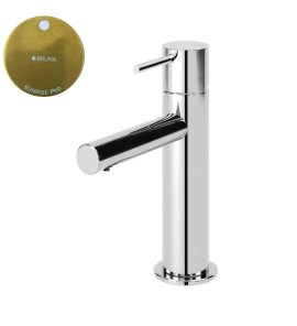 Bruma Leaf2 Bateria umywalkowa jednootworowa bez korka Sunrise PVD 1670008PR