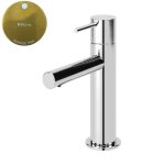 Bruma Leaf2 Bateria umywalkowa jednootworowa bez korka Sunrise PVD 1670008PR