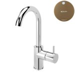 Bruma Leaf2 Bateria umywalkowa jednootworowa bez korka Sunset 1677102SS