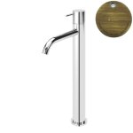 Bruma Leaf2 Bateria umywalkowa jednootworowa bez korka Old Brass / Vieux Laiton 1670021LE