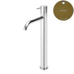 Bruma Leaf2 Bateria umywalkowa jednootworowa bez korka Gold PVD 1670021PO