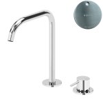 Bruma Leaf2 Bateria umywalkowa 2-otworowa bez korka, montowana na blacie Satinox 1670025ST