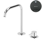 Bruma Leaf2 Bateria umywalkowa 2-otworowa bez korka, montowana na blacie Gunmetal 1670025MG