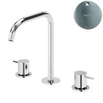 Bruma Leaf2 Bateria umywalkowa 3-otworowa bez korka, montowana na blacie Satinox 1670029ST