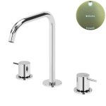 Bruma Leaf2 Bateria umywalkowa 3-otworowa bez korka, montowana na blacie Sunrise 1670029SR