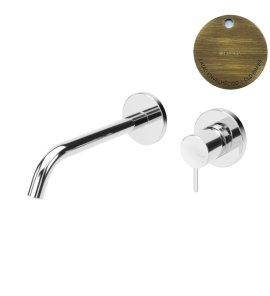 Bruma Leaf2 Bateria umywalkowa podtynkowa 200 mm Old Brass / Vieux Laiton 1670121LE