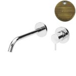 Bruma Leaf2 Bateria umywalkowa podtynkowa 150 mm Old Brass / Vieux Laiton 1670122LE