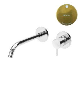 Bruma Leaf2 Bateria umywalkowa podtynkowa 150 mm Sunrise PVD 1670122PR