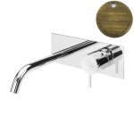 Bruma Leaf2 Bateria umywalkowa podtynkowa 150 mm Old Brass / Vieux Laiton 1670130LE