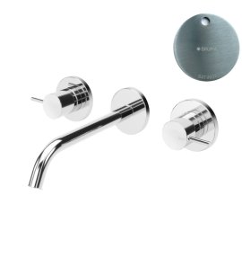 Bruma Leaf2 Bateria umywalkowa podtynkowa 200 mm Satinox 1670118ST