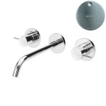 Bruma Leaf2 Bateria umywalkowa podtynkowa 200 mm Satinox 1670118ST