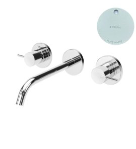 Bruma Leaf2 Bateria umywalkowa podtynkowa 200 mm Pure White 1670118PW