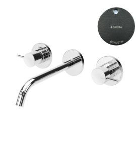 Bruma Leaf2 Bateria umywalkowa podtynkowa 200 mm Gunmetal 1670118MG