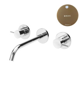 Bruma Leaf2 Bateria umywalkowa podtynkowa 200 mm Sunset 1670118SS