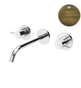 Bruma Leaf2 Bateria umywalkowa podtynkowa 200 mm Old Brass / Vieux Laiton 1670118LE