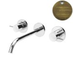 Bruma Leaf2 Bateria umywalkowa podtynkowa 200 mm Old Brass / Vieux Laiton 1670118LE