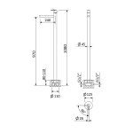 Bruma Leaf4 Bateria umywalkowa wolnostojąca Sunset 1670203SS