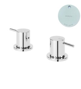 Bruma Leaf2 Bateria umywalkowa nablatowa Pure White 1679602PW