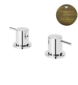 Bruma Leaf2 Bateria umywalkowa nablatowa Old Brass / Vieux Laiton 1679602LE