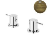 Bruma Leaf2 Bateria umywalkowa nablatowa Old Brass / Vieux Laiton 1679602LE