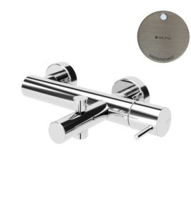 Bruma Leaf2 Bateria wannowo-natryskowa ścienna Morning Mist 1670302MM