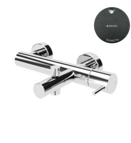 Bruma Leaf2 Bateria wannowo-natryskowa ścienna Gunmetal 1670302MG