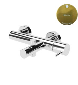 Bruma Leaf2 Bateria wannowo-natryskowa ścienna Sunrise PVD 1670302PR