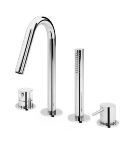 Bruma Leaf2 Bateria wannowo-natryskowa Na brzeg wanny Chrom 1679902CR